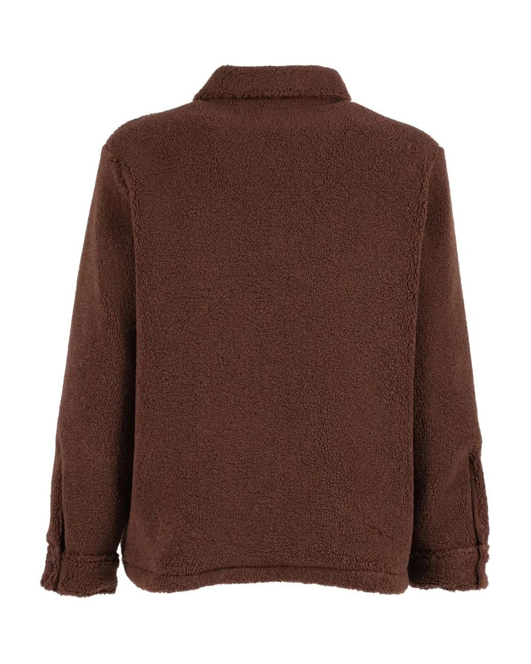 Ballantyne Brown Teddy-Cloth Button-Fastening Jacket for men
