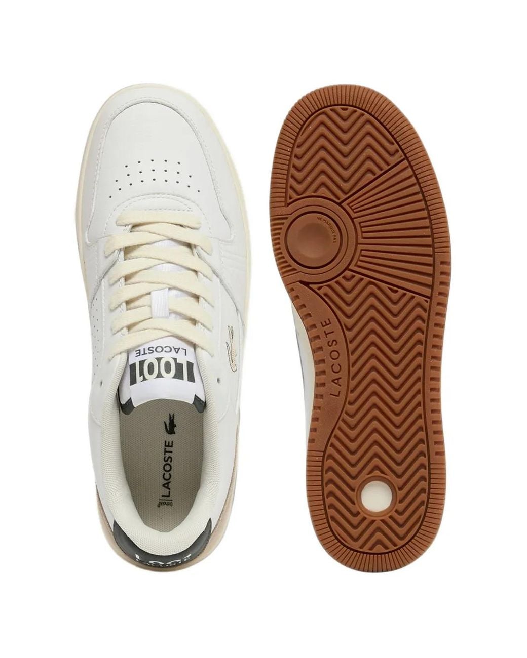 Lacoste White L001 Set Leather Sneakers for men