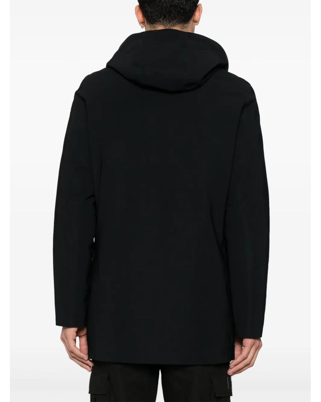 Rrd Black Floating Parka Jacket for men