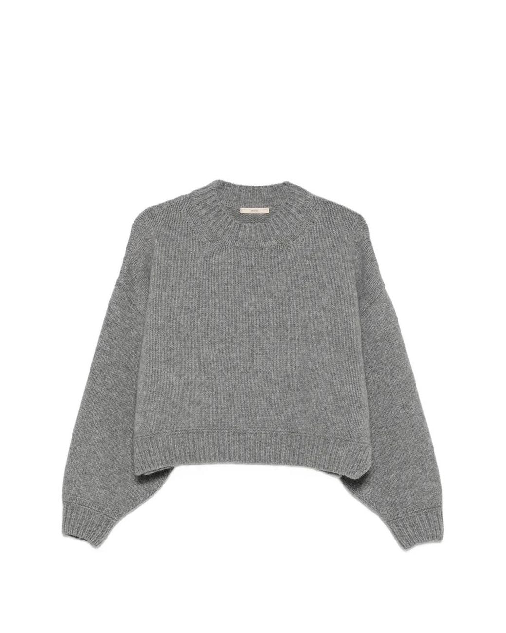 Sessun Gray Spero Ribbed-Knit Sweater