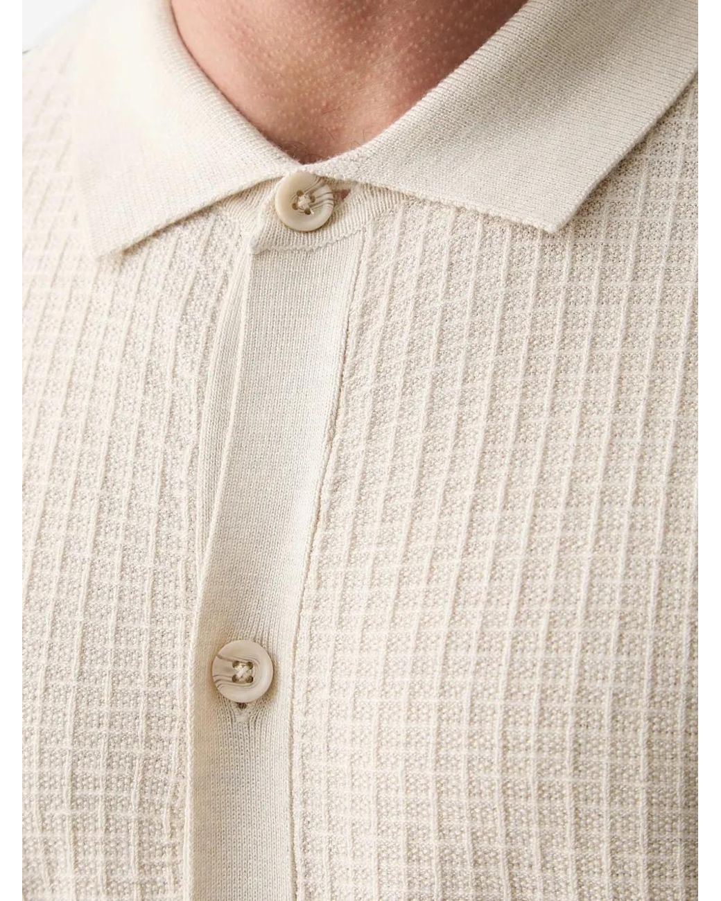 Lindbergh Natural Textured Short-Sleeve Shirt for men