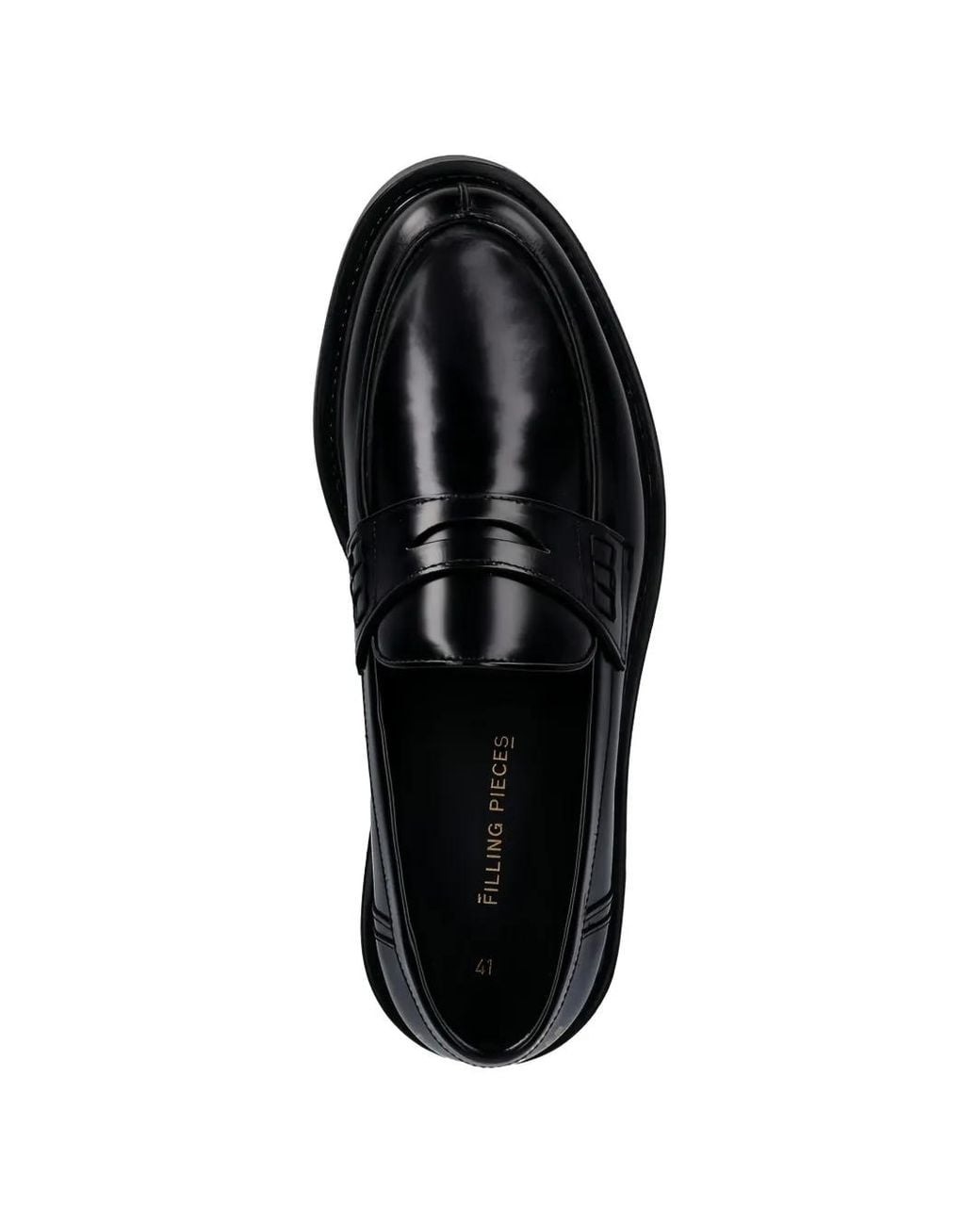 Filling Pieces Black Polido Panelled Loafers for men