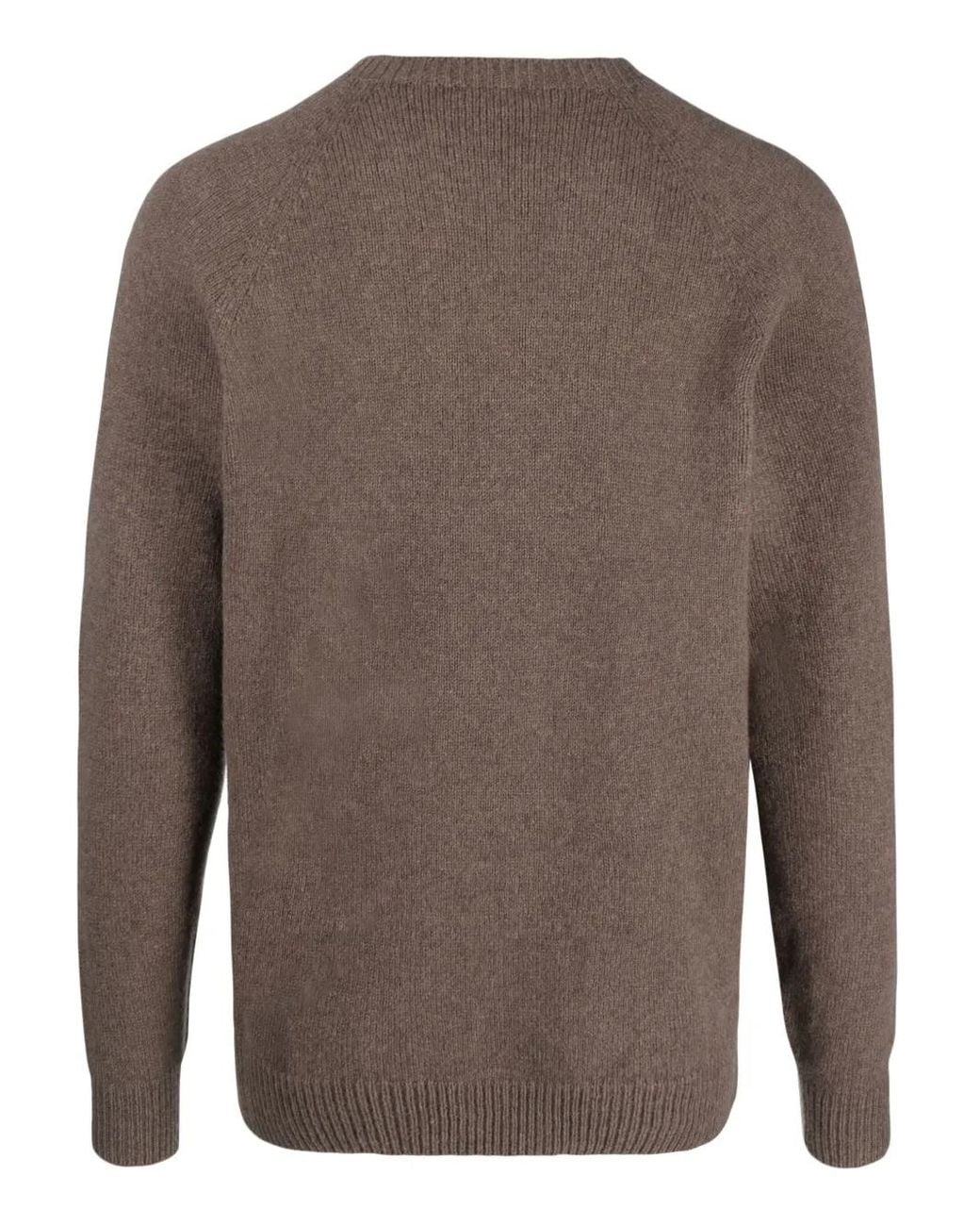 Sunspel Brown Crew-Neck Wool Jumper for men