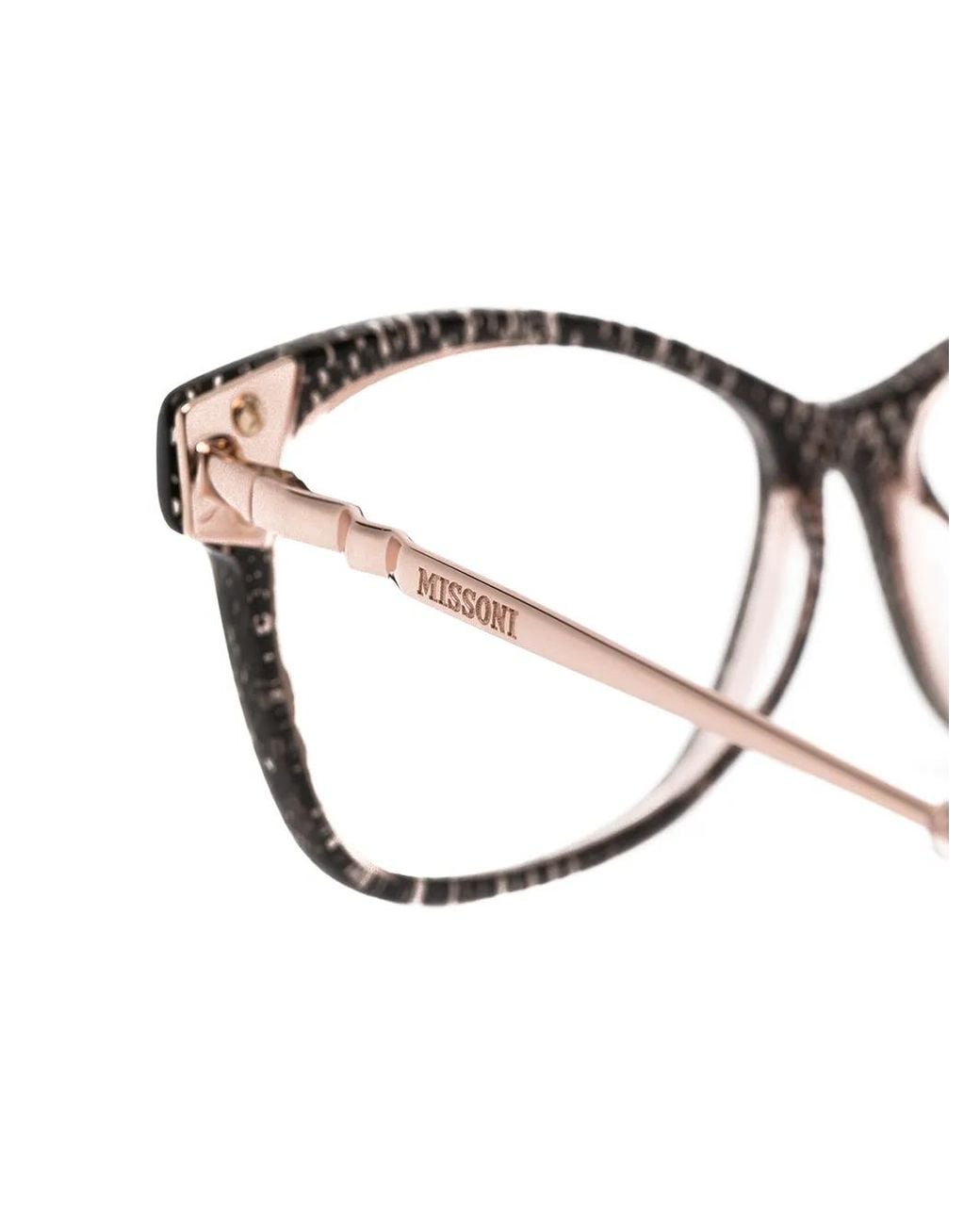 Missoni Brown Rectangle-Frame Glasses