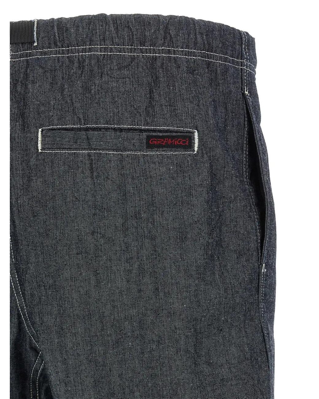 Gramicci Gray Contrast-Stitching Bermuda Shorts for men