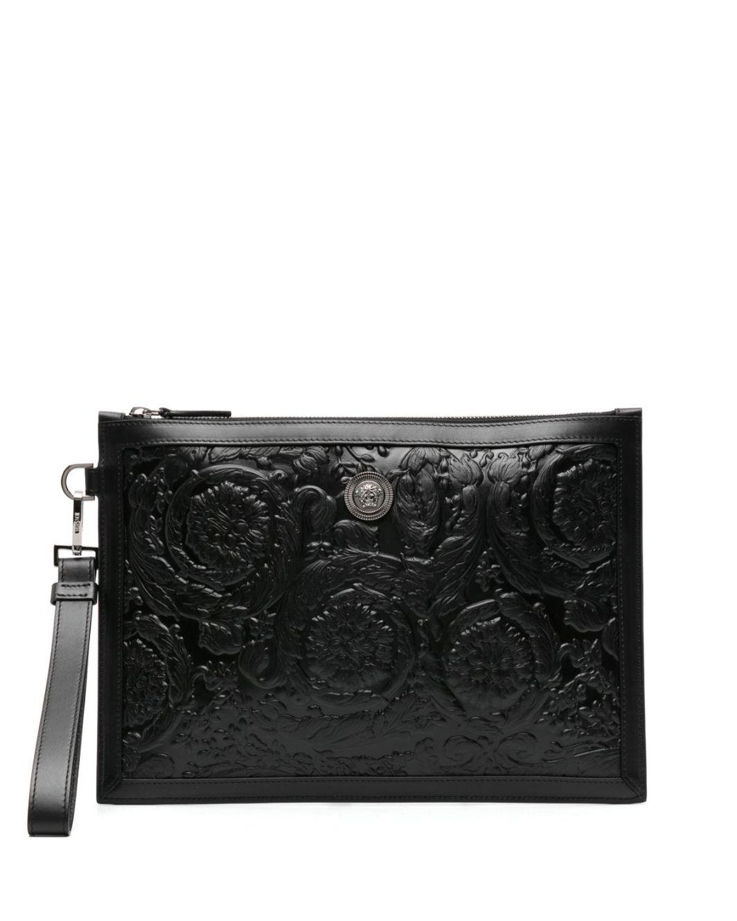 ショルダーバッグ Versace Small Medusa Biggie Clutch - Leather - Black Versace Small Medusa Biggie Clutch - Leather - Black Bag
