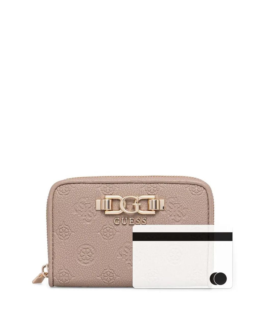 Guess Natural Anise Logo-Embossed Wallet