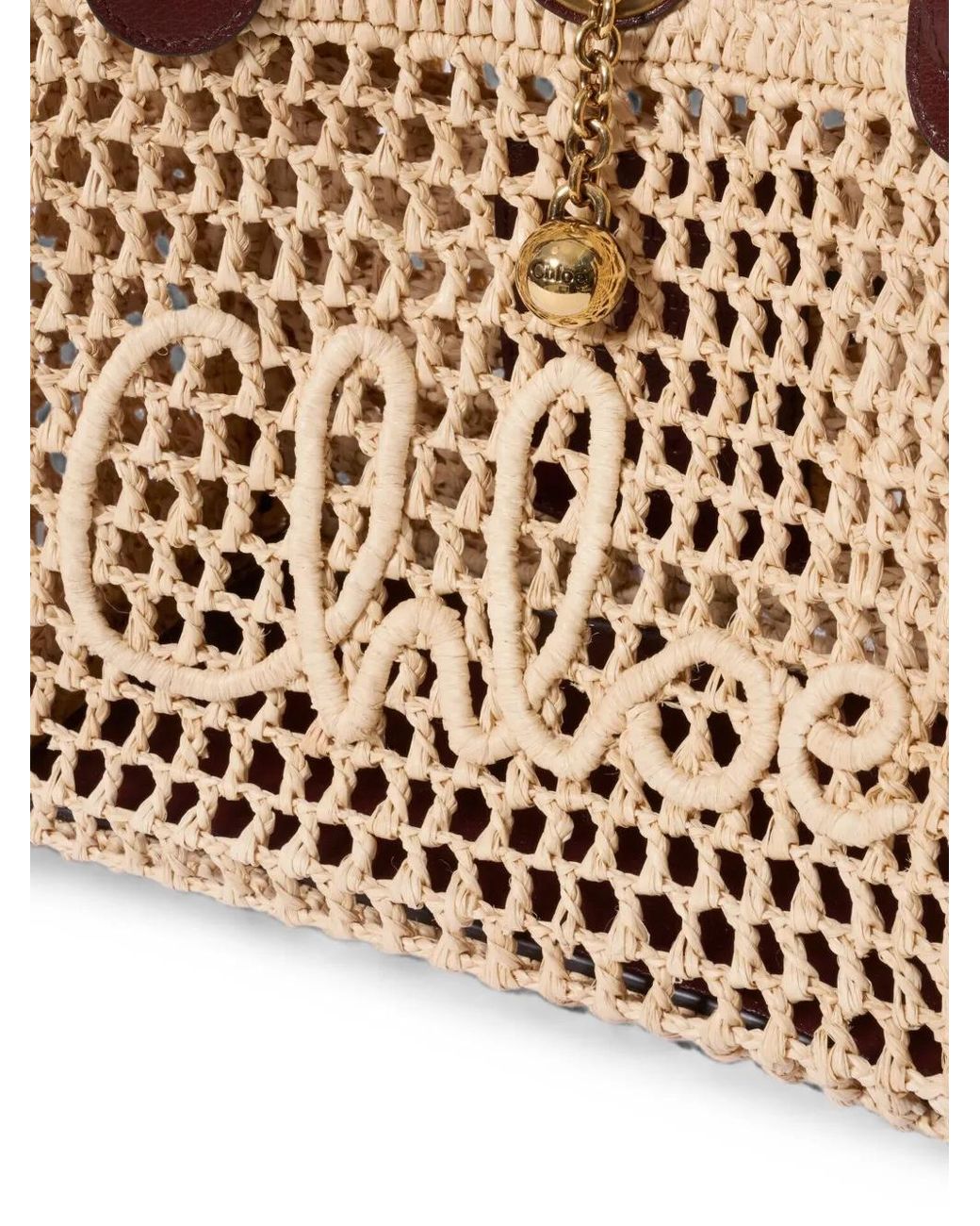 Chloé Natural Small Iconic Raffia Tote Bag