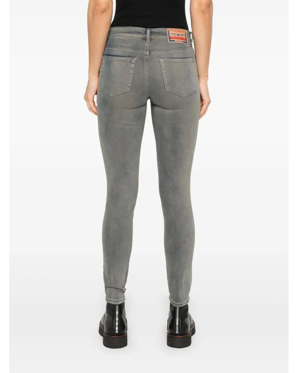 DIESEL Gray Skinny Denim Jeans