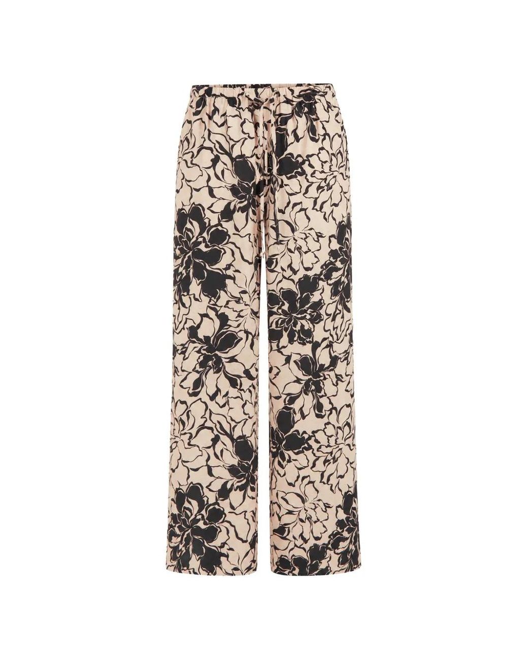 SOLAQUA White Pantalon Giulia À Imprimé Fleuri