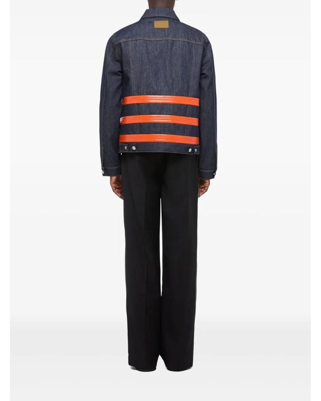 Helmut Lang Blue 3 Zip Trucker.Bklyn for men
