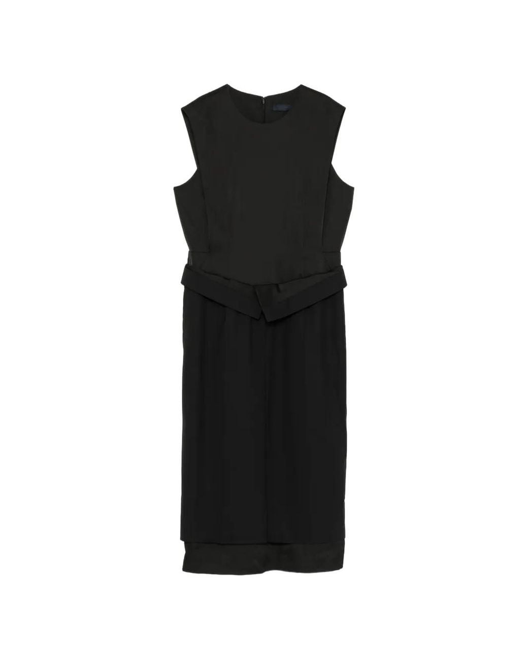 Juun.J Black Robe À Design Sans Manches