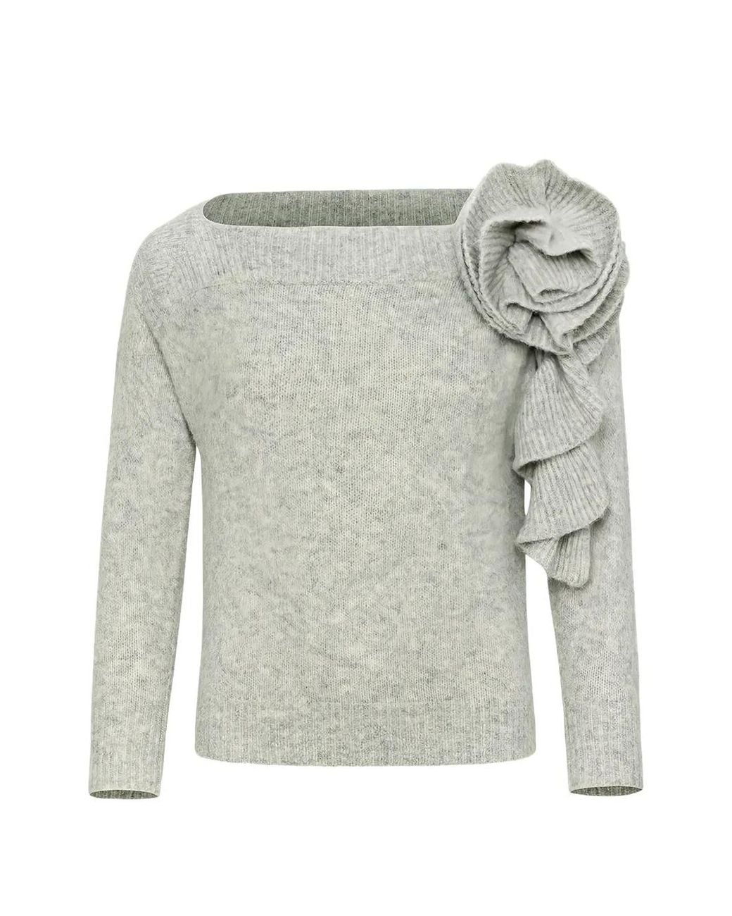 Hellessy Gray Odin Rosette-Detail Sweater