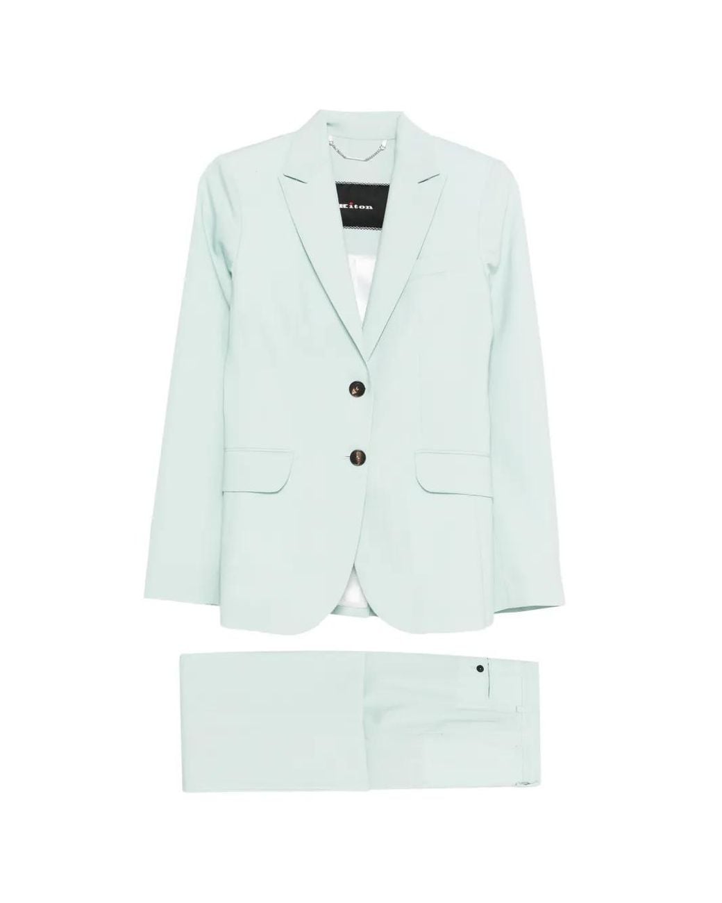 Kiton Blue Single-Breasted Tailored Suit