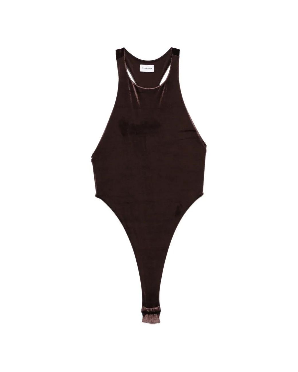 ANDAMANE Brown Fonda Halterneck Bodysuit