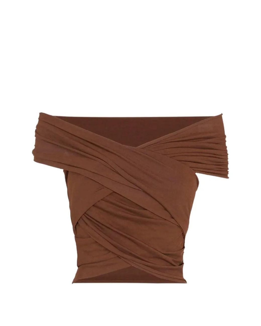 Cortana Brown Canela Wrap-Style Top