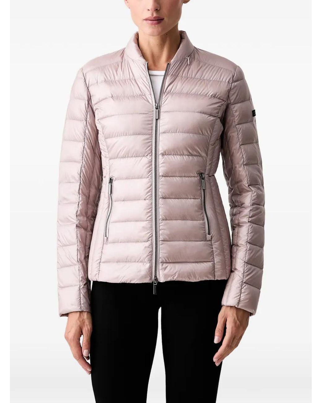ARMANI EXCHANGE Pink Quilted Hooded Jacket