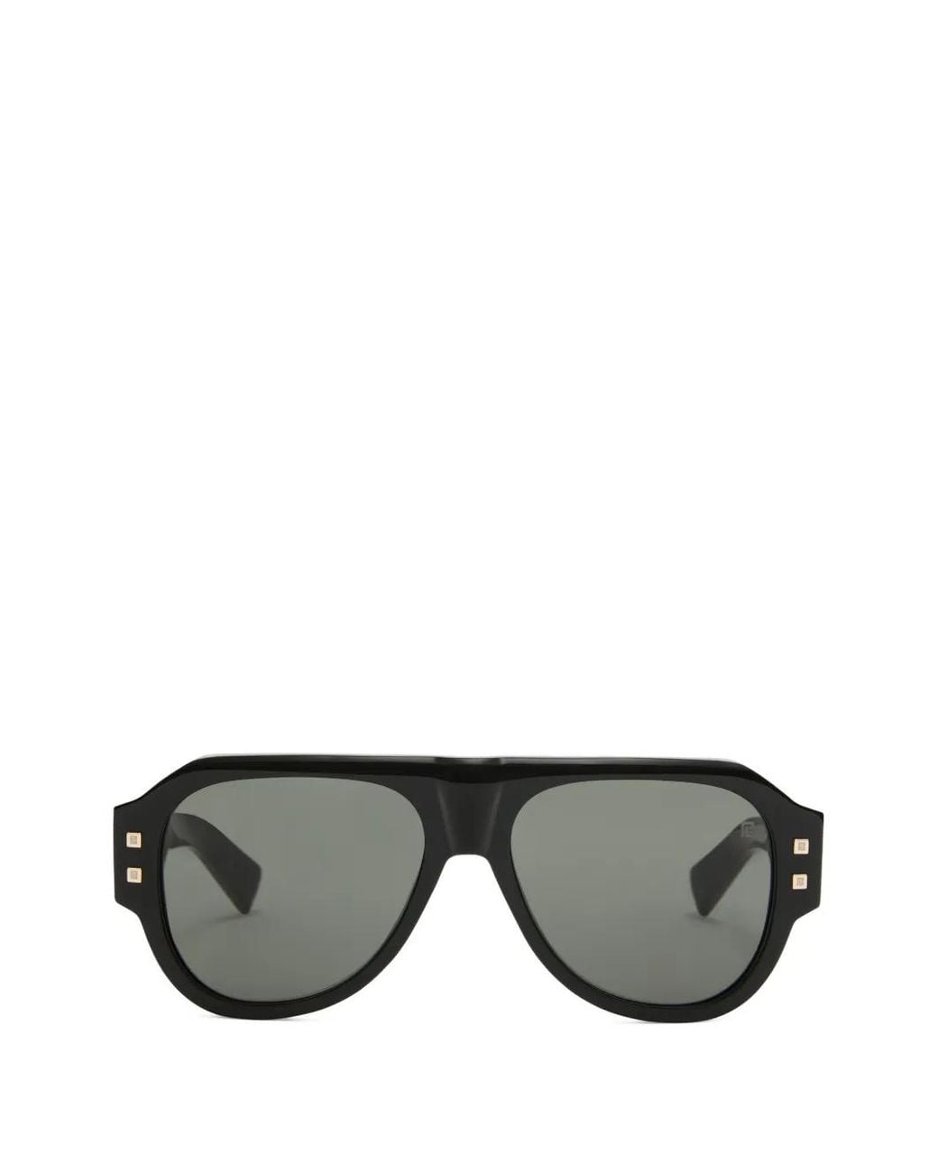 Balmain Black Pilot-Frame Sunglasses
