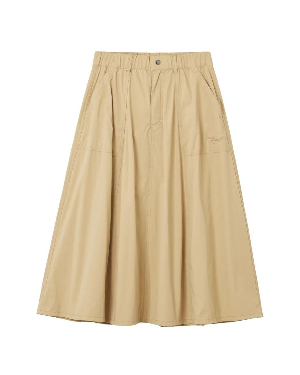 Chocoolate Natural Patch-Pocket Skirt