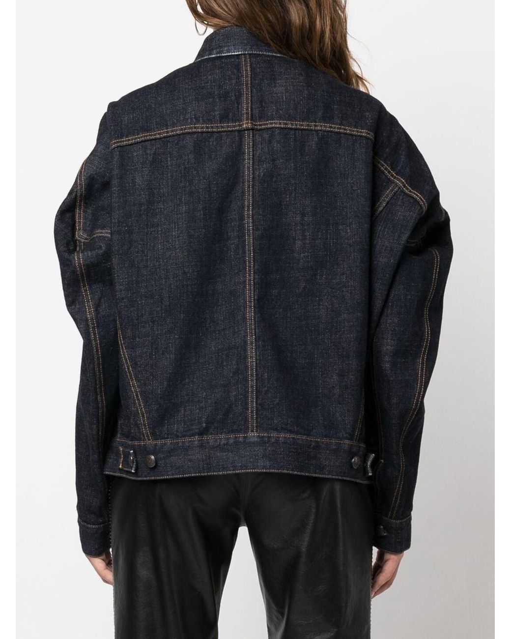 R13 Puff sleeve Denim Jacket in Blue Lyst