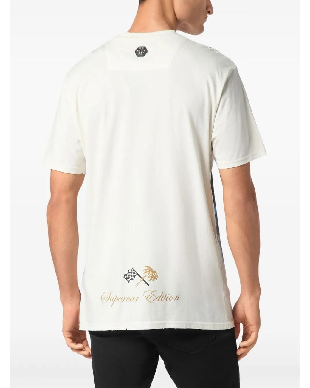 Philipp Plein Gray Racing Club T-Shirt for men