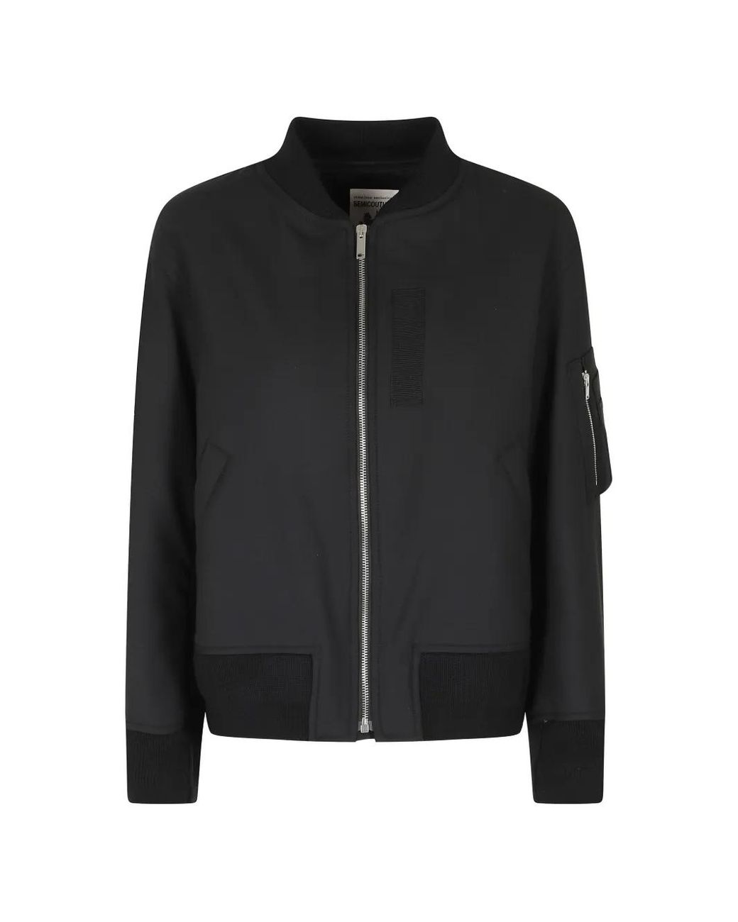 Semicouture Black Ariella Zip-Fastening Bomber Jacket