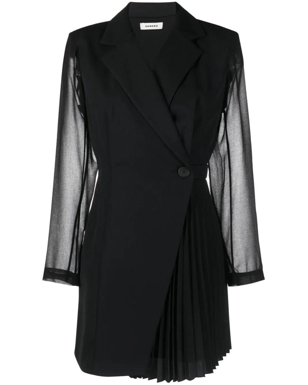 Sandro Panelled Blazer Dress in Black | Lyst Sandro Panelled Blazer Dress in Black | Lyst