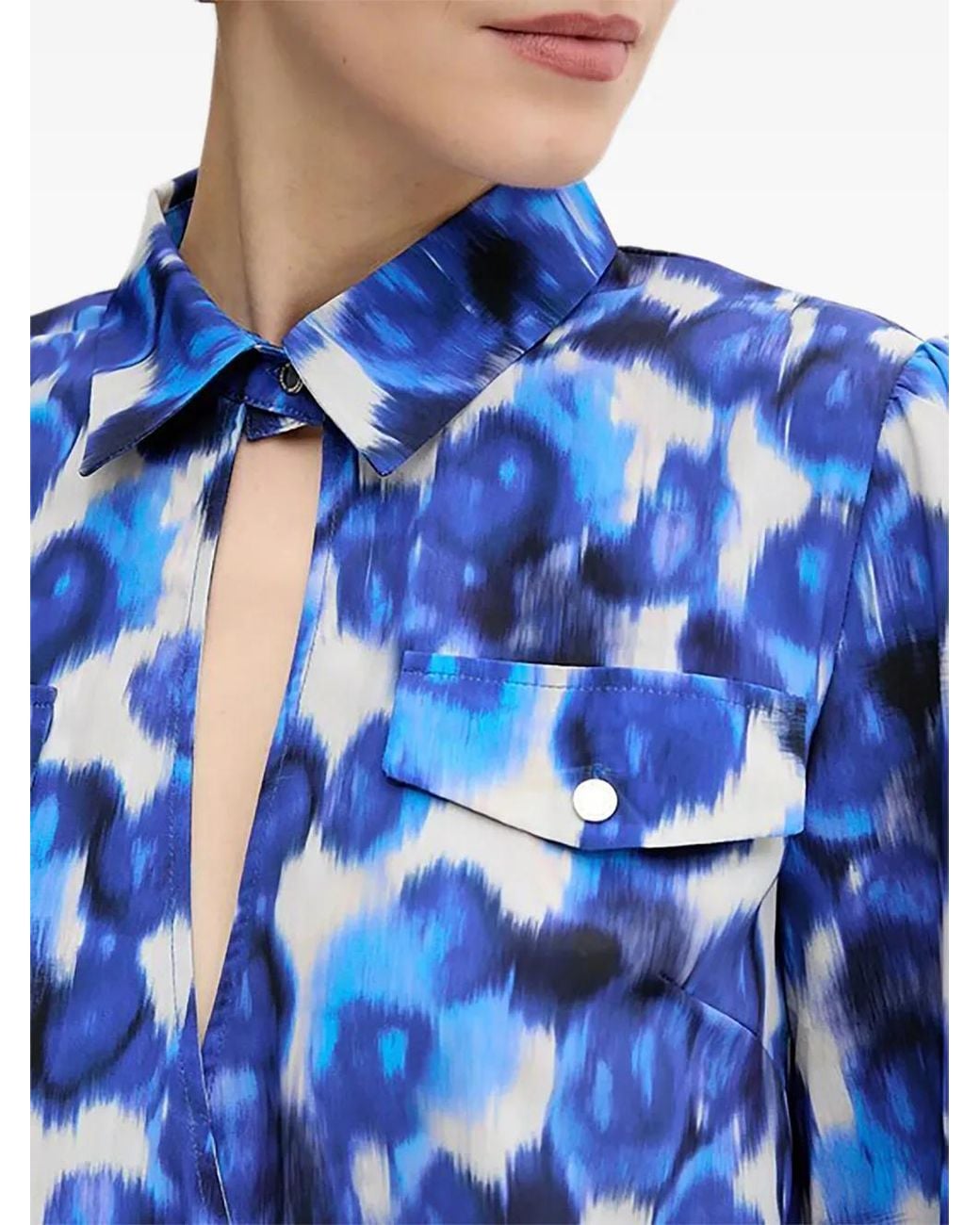 Morgan Blue Floral Shirt