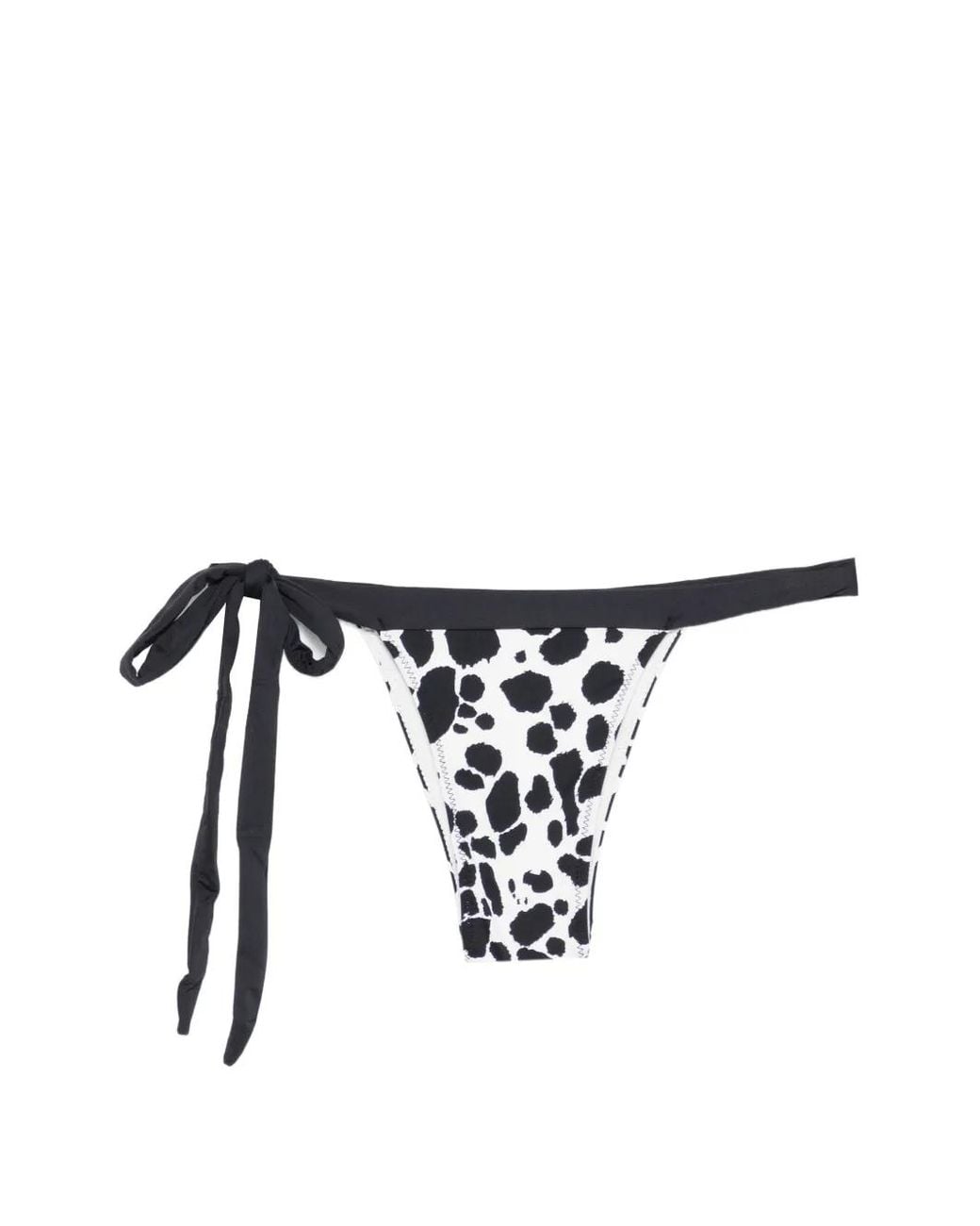 Frankie's Bikinis White Coco Tie-Detail Pattern Bikini Bottom
