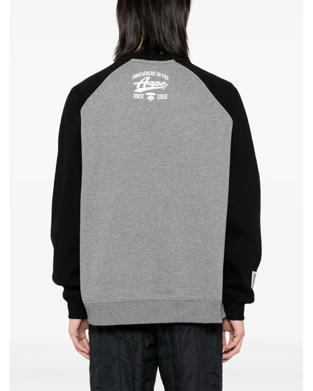 Aape By A Bathing Ape Gray Logo Patched Sweatshirt for men