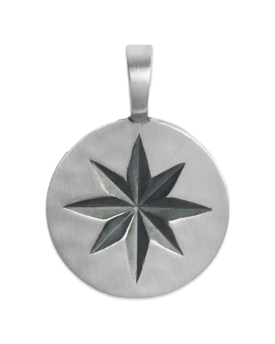 Monica Vinader Gray Star-Engraved Pendant Necklace