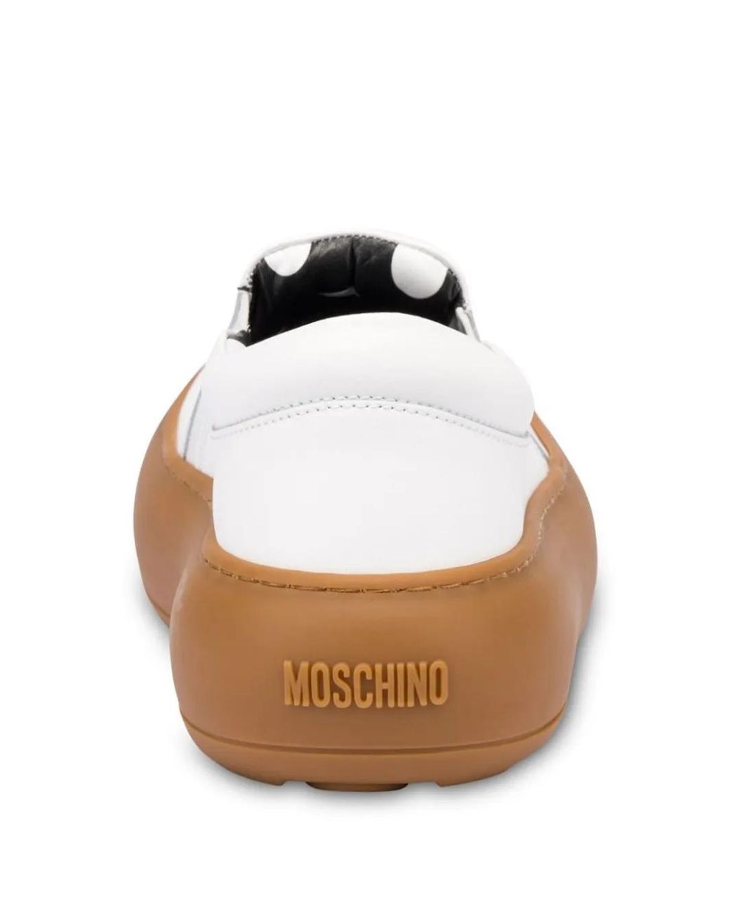 Moschino White Oversized-Sole Trainers
