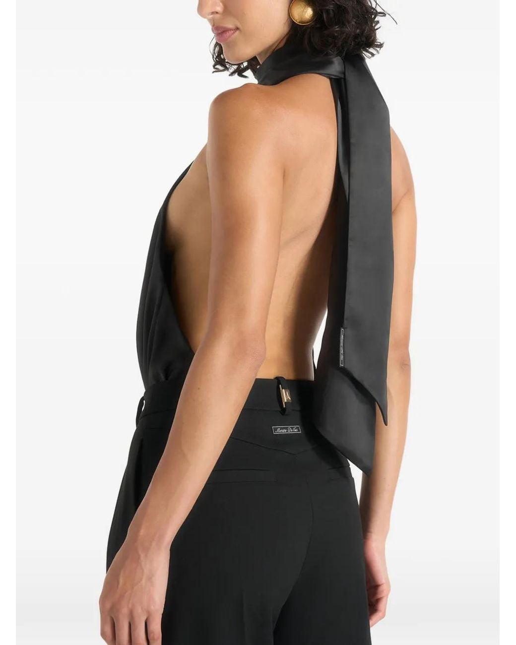 Manière De Voir Black Body Phoebe En Satin À Dos Ouvert