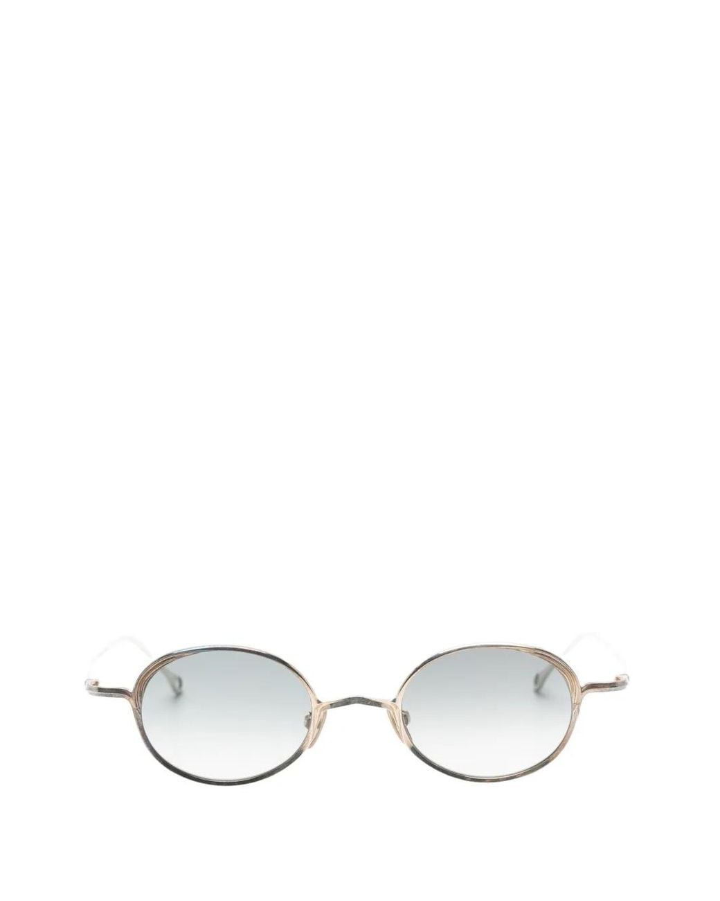 Rigards White Oval-Frame Sunglasses