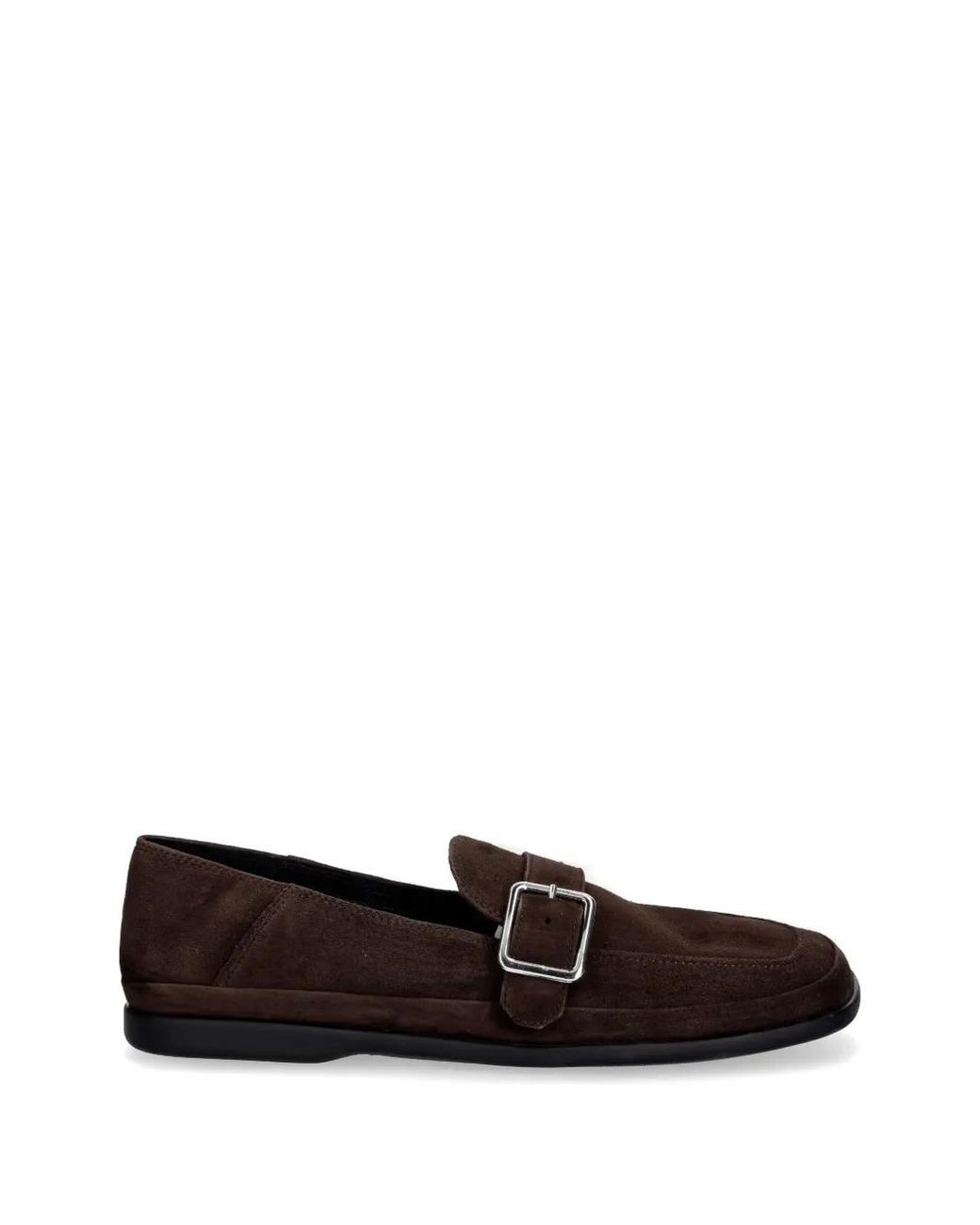 Vagabond White Sammie Buckle-Fastening Suede Loafers
