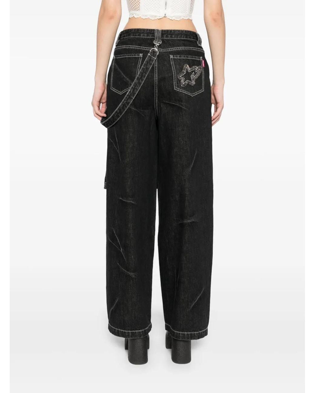 A Bathing Ape Black Layered Jeans