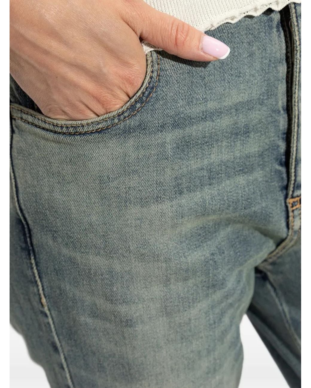 McQueen Blue Jean À Coupe Évasée