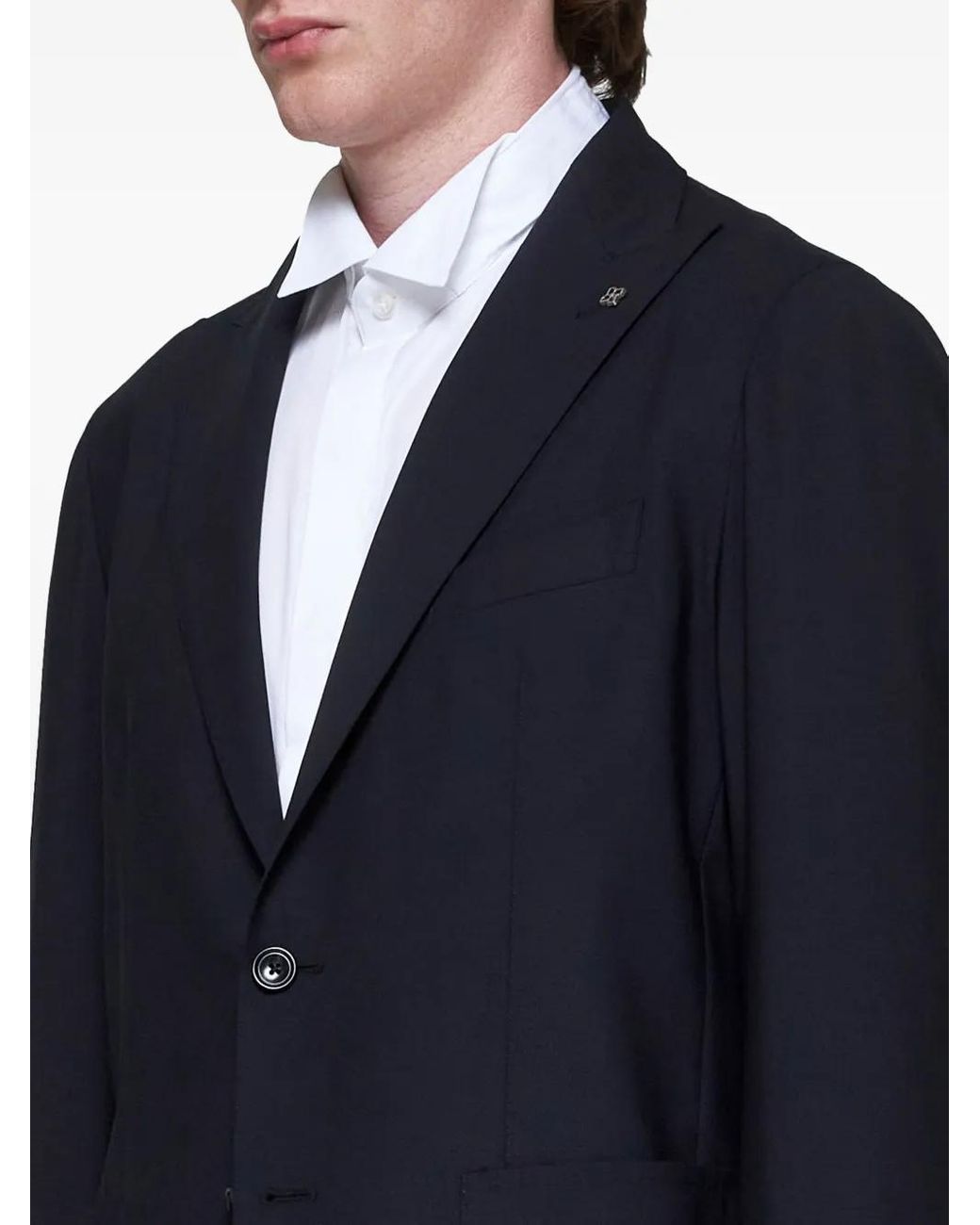 Traje Con Cordones Y Solapas De Pico Tagliatore de hombre de color Blue