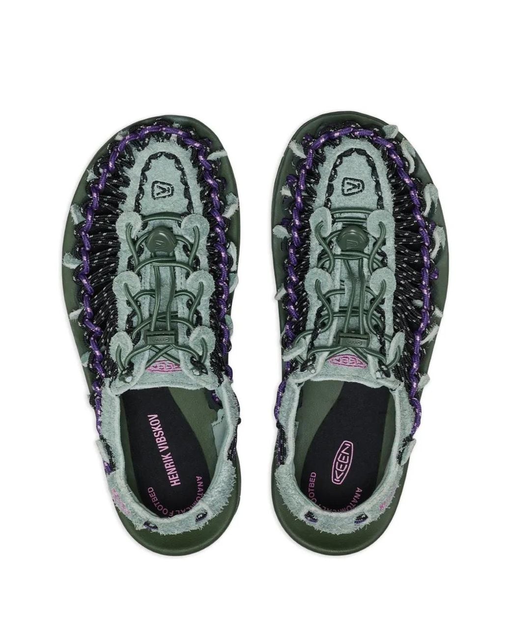 Henrik Vibskov Green X Keen Uneek Lea Leather Sandals