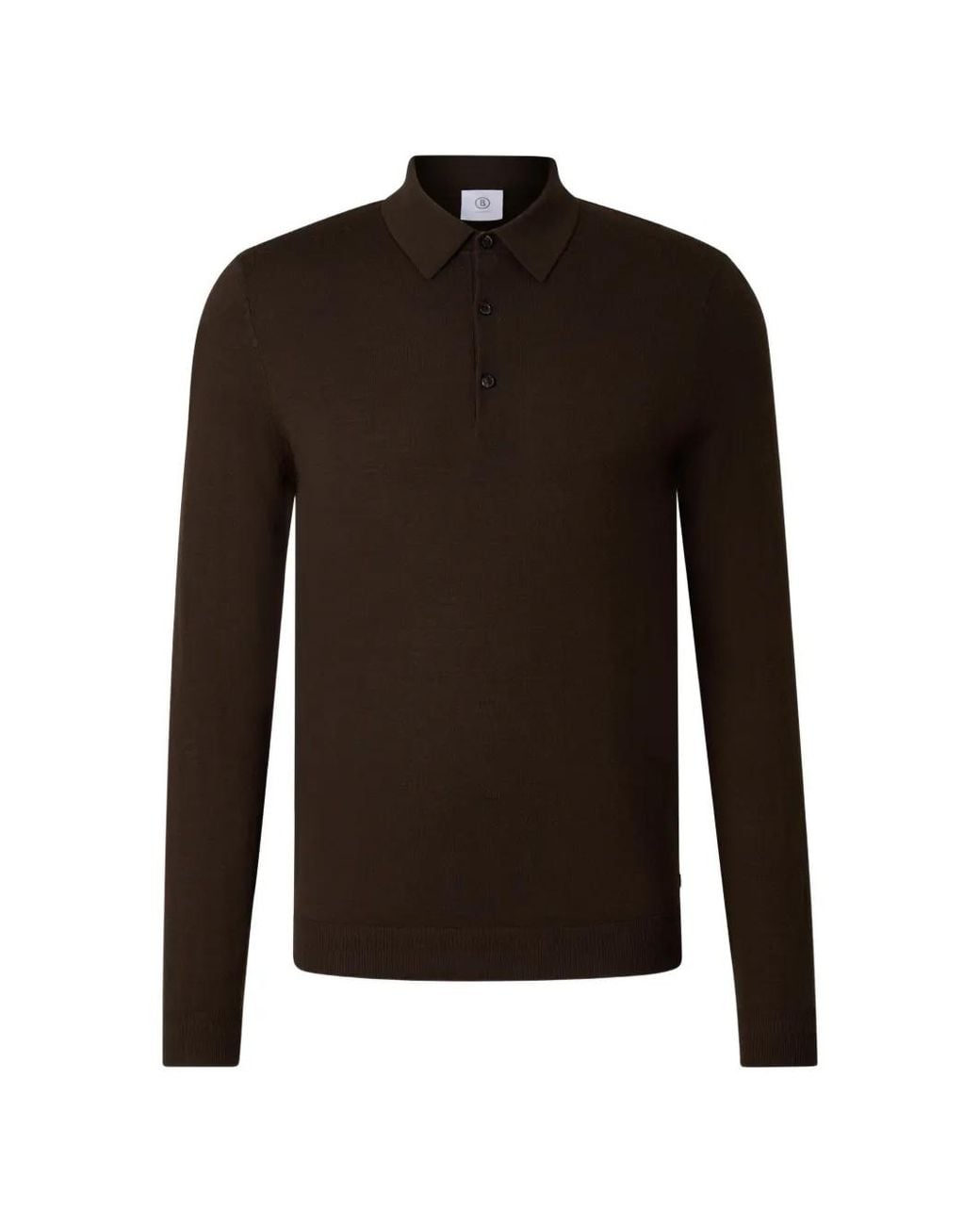 Bogner Black Jake Long-Sleeve Polo Shirt for men