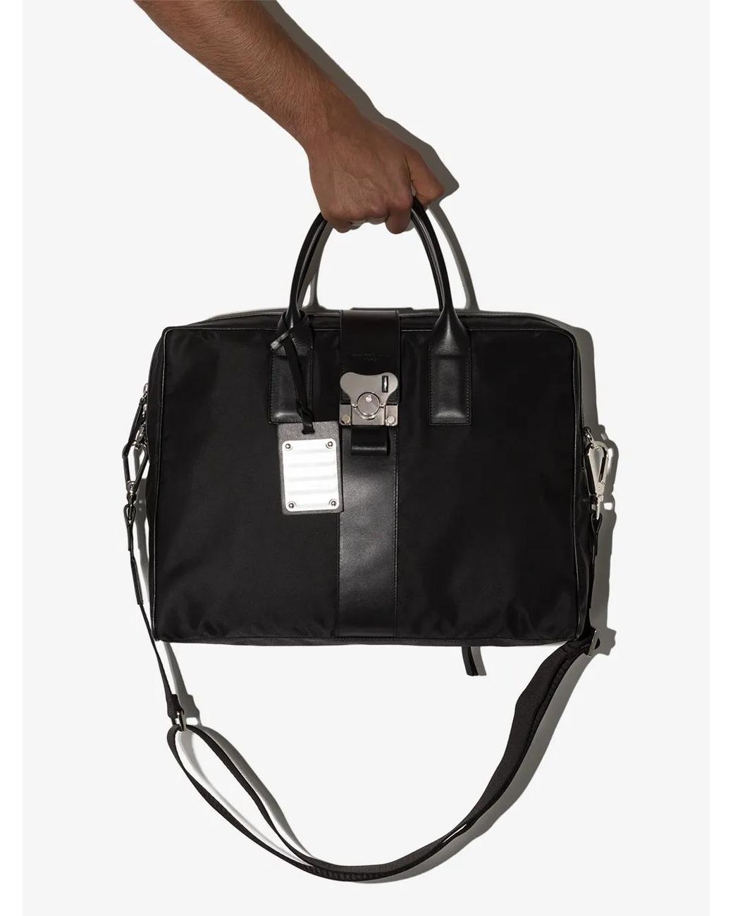 Fpm Milano Black Bank On The Road Leather-Trim Briefcase for men