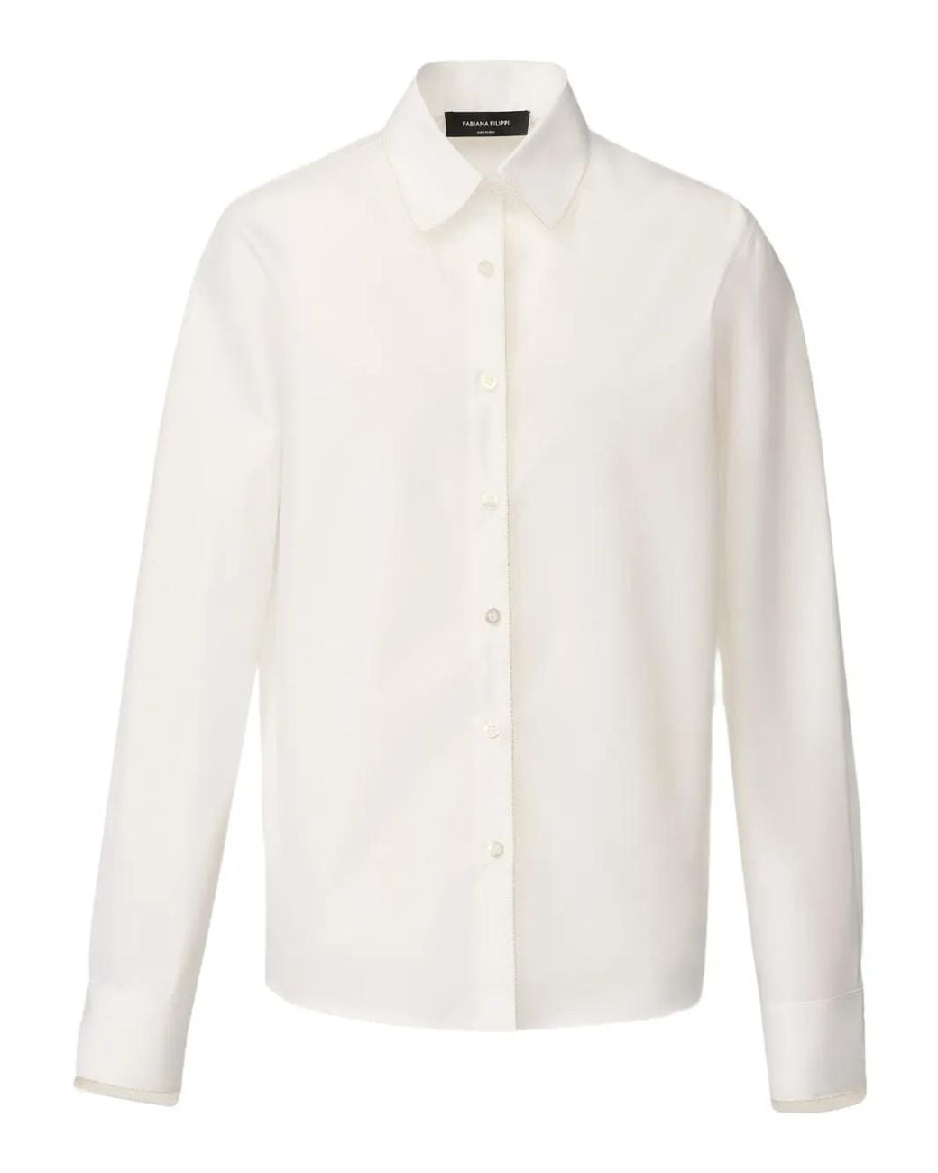 Fabiana Filippi White Buttoned Collar Shirt