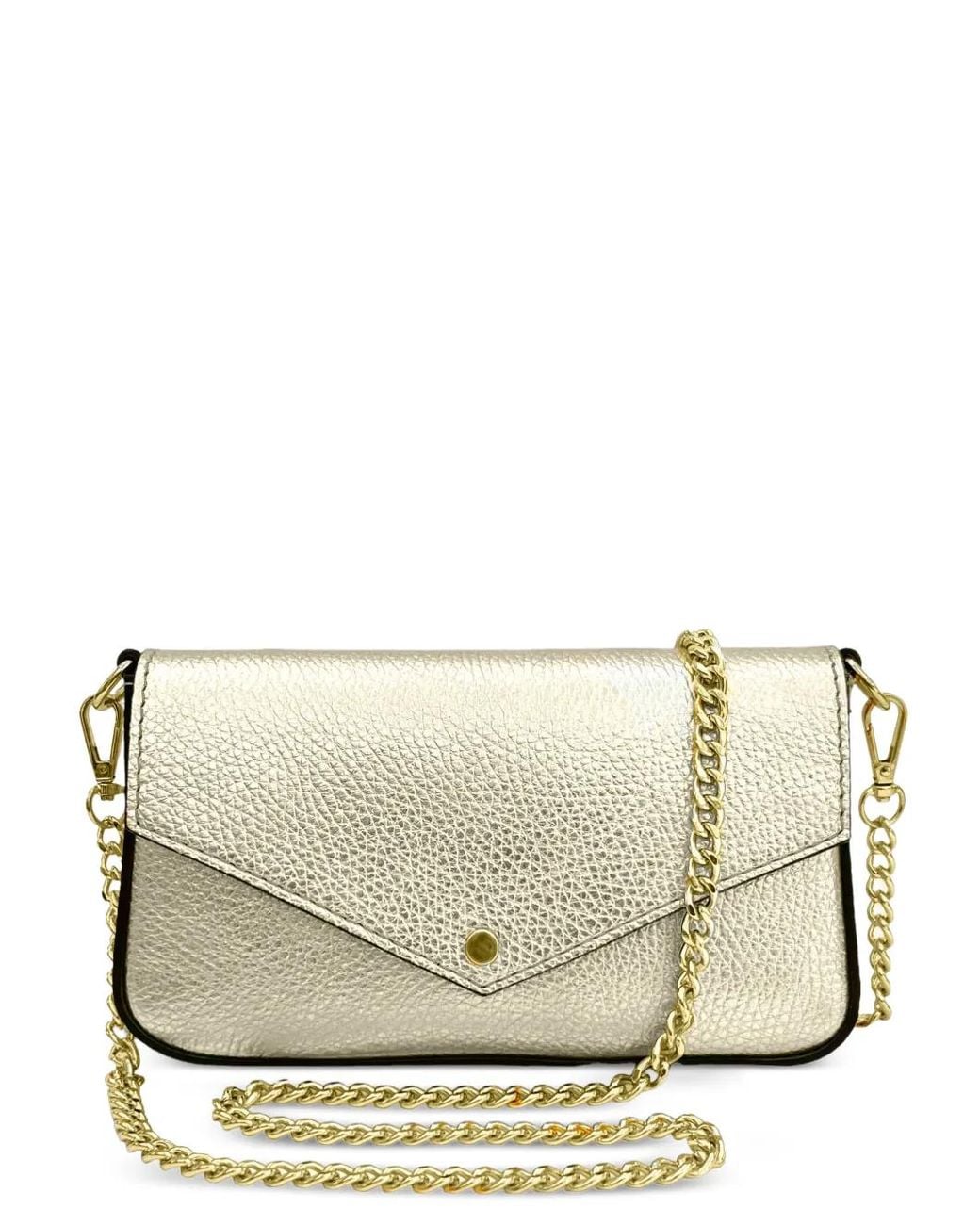 Apatchy London Natural Munro Pebbled Leather Crossbody Bag