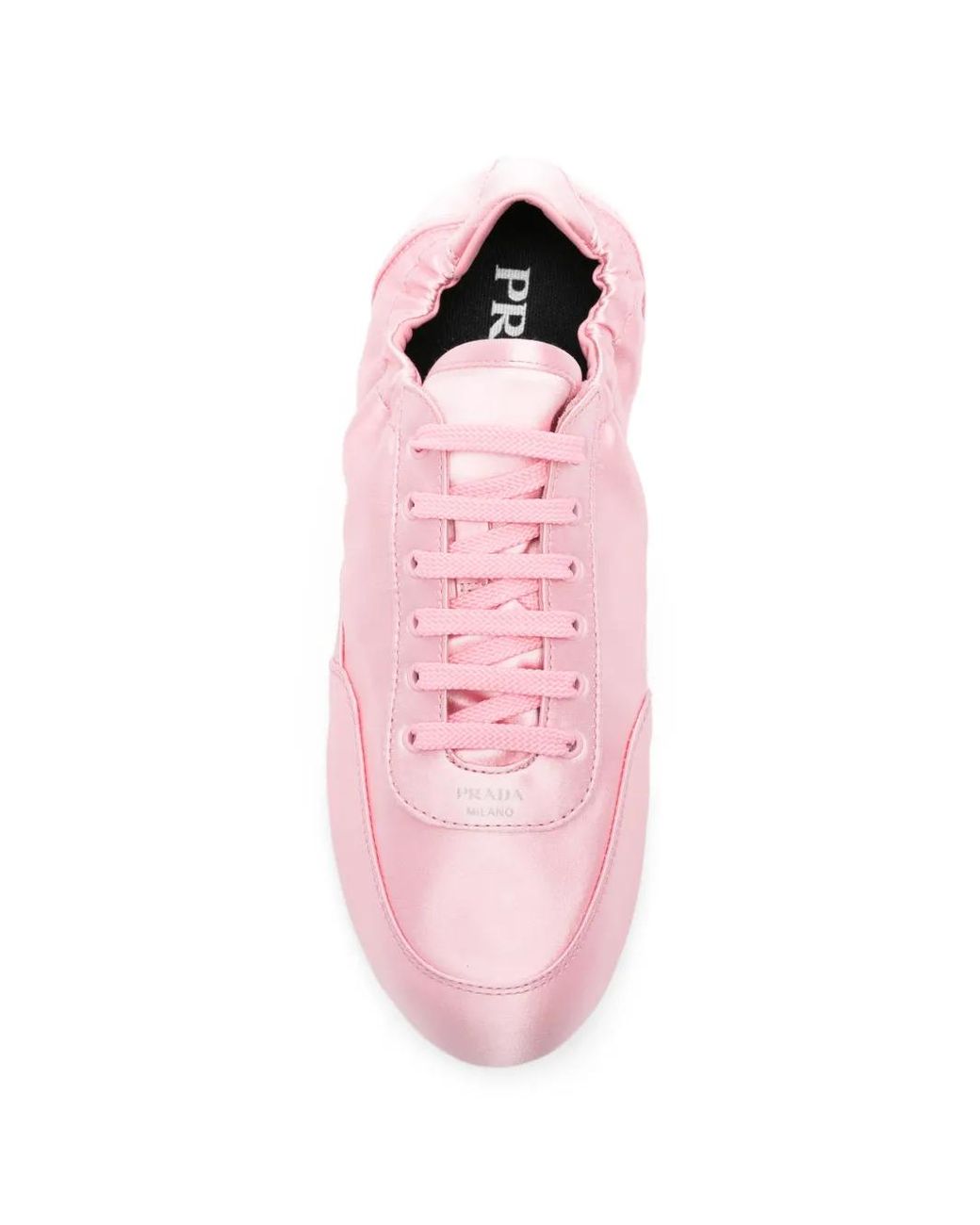 Prada Pink Geraffte Collapse Sneakers