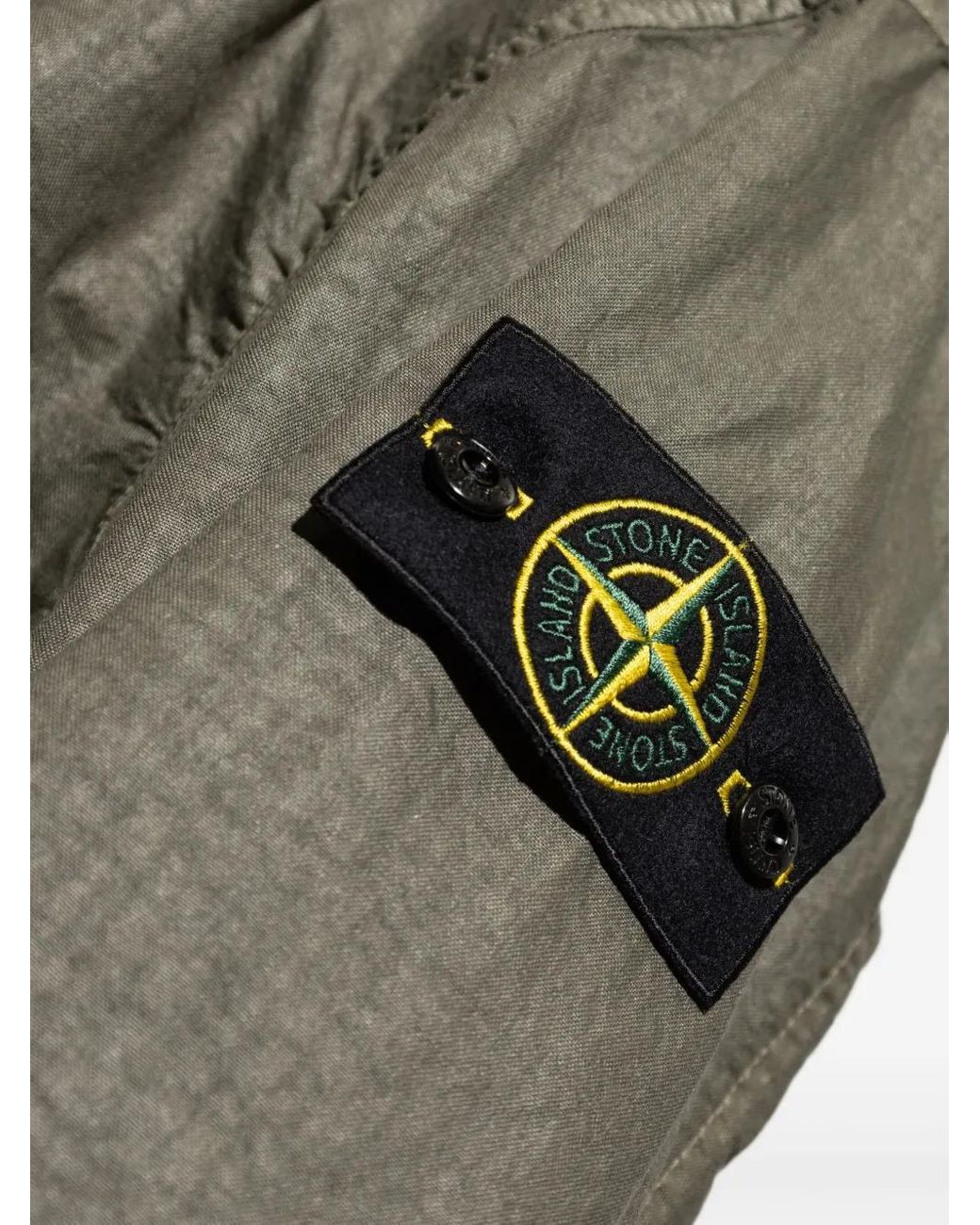 Stone Island Green Compass-Motif Jacket for men