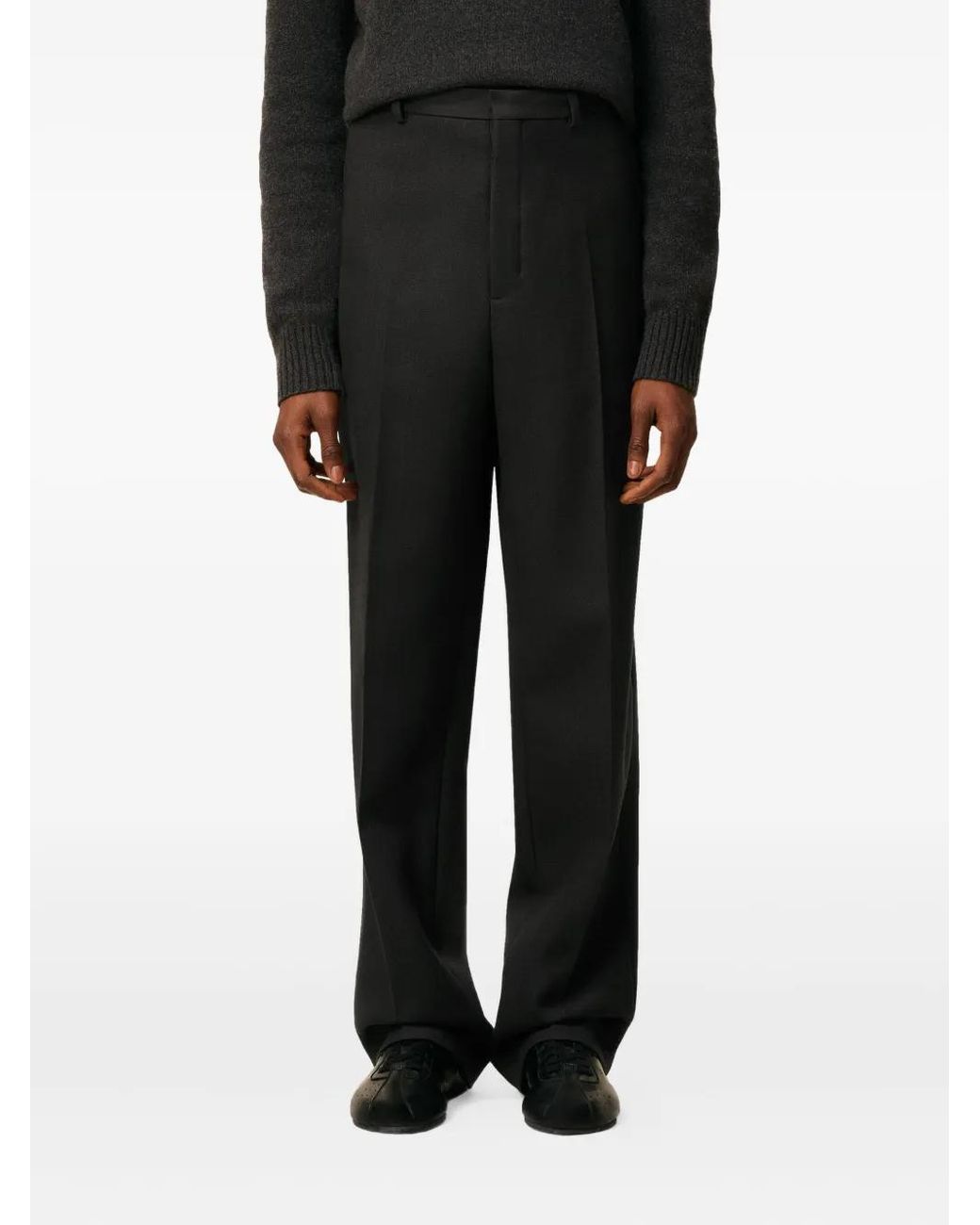 AMI Black Trousers Wide for men