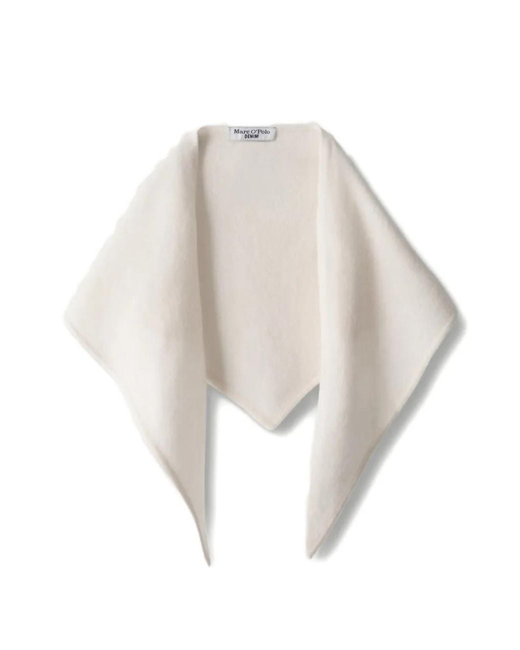Marc O' Polo White Fine-Knit Triangular Scarf