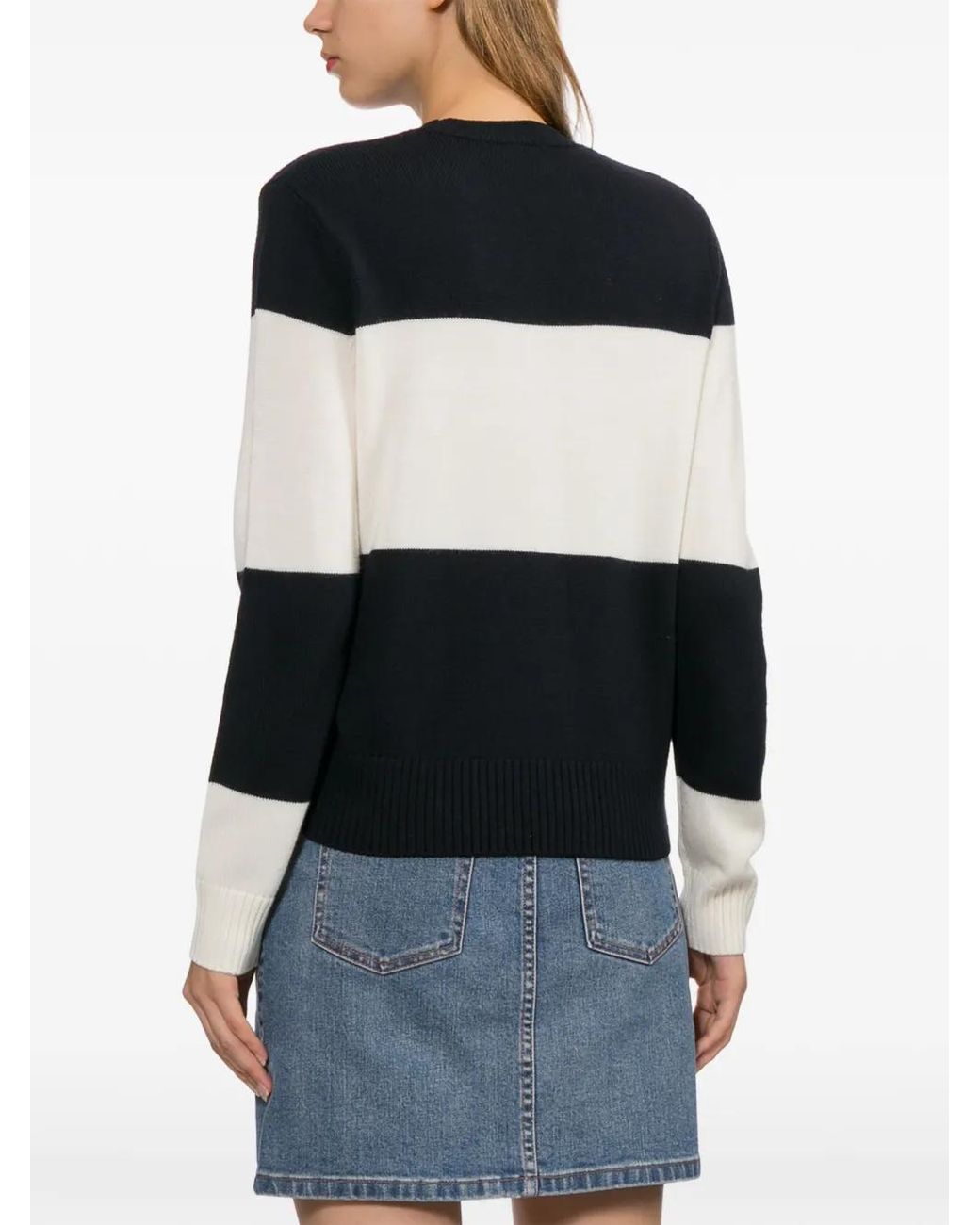 A.P.C. Black Logo-Embroidered Jumper