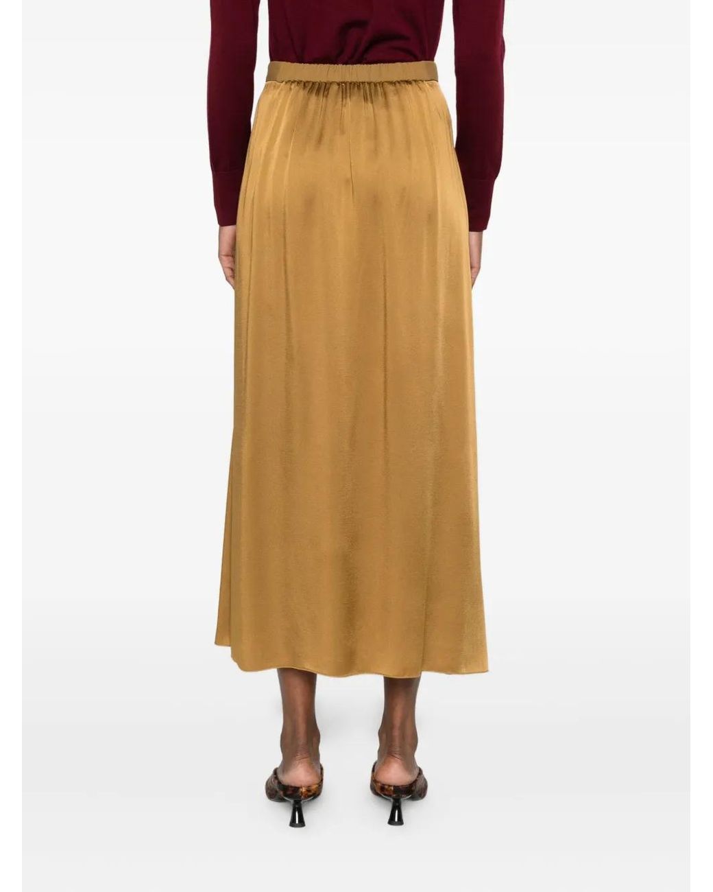 Forte_forte Natural Pleated A-Line Skirt
