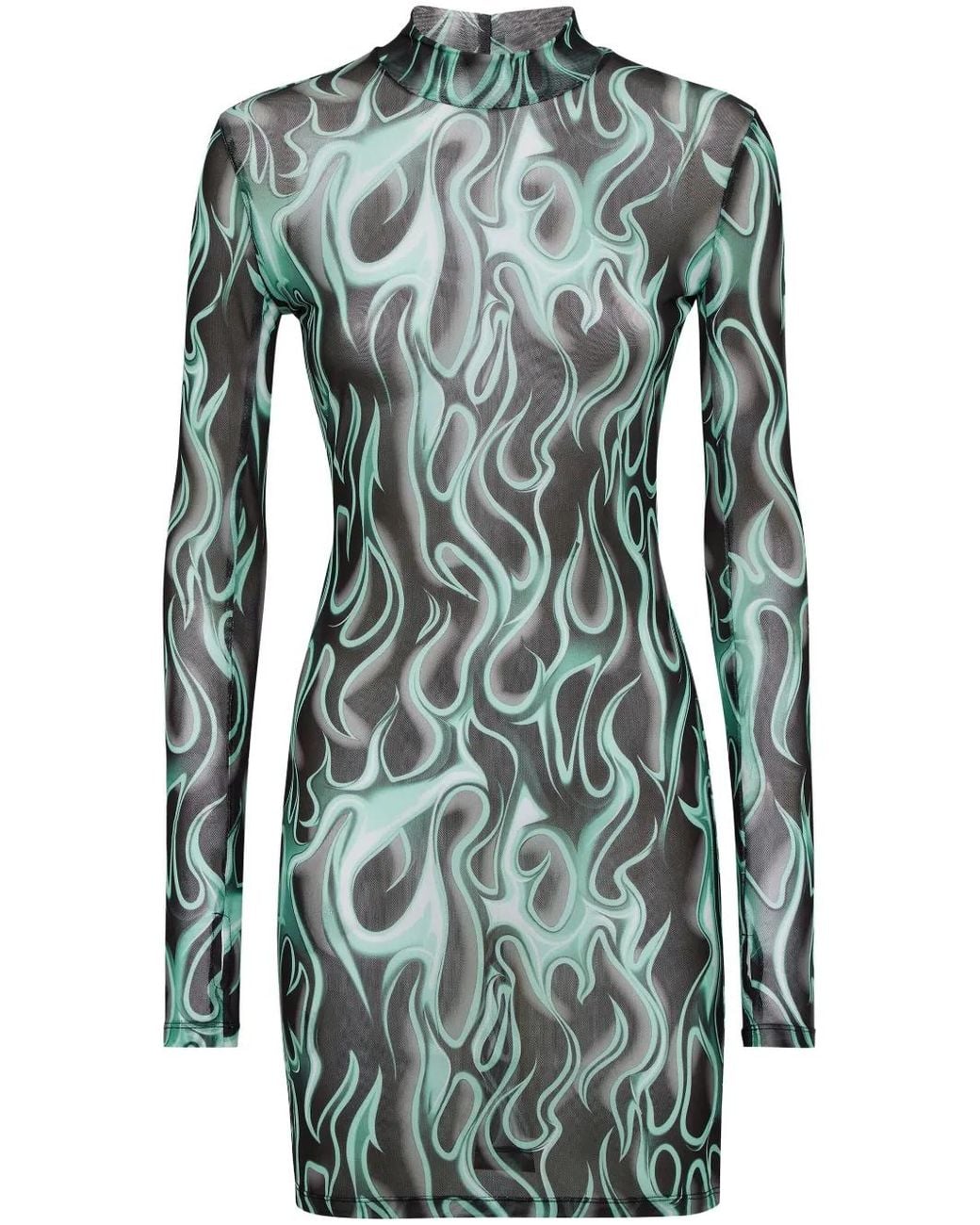 Robe Courte Flame Philipp Plein en coloris Green